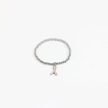 Load image into Gallery viewer, Pink Ribbon Charm Beaded Stretch Bracelet - NBCF