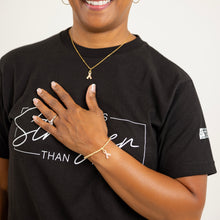 Load image into Gallery viewer, Pink Ribbon Charm Beaded Stretch Bracelet - NBCF