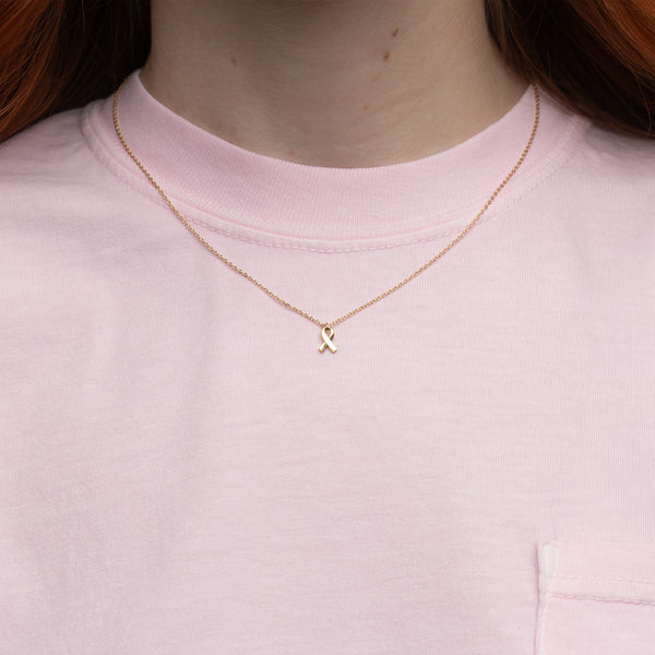 Breast Cancer Awareness Ribbon Necklace - NBCF