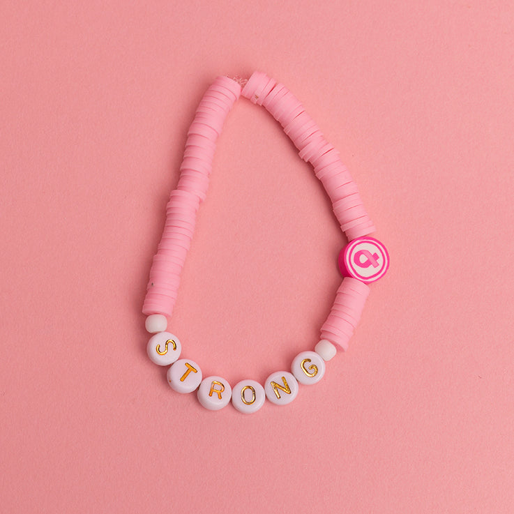 Breast Cancer Assorted Beaded Bracelet