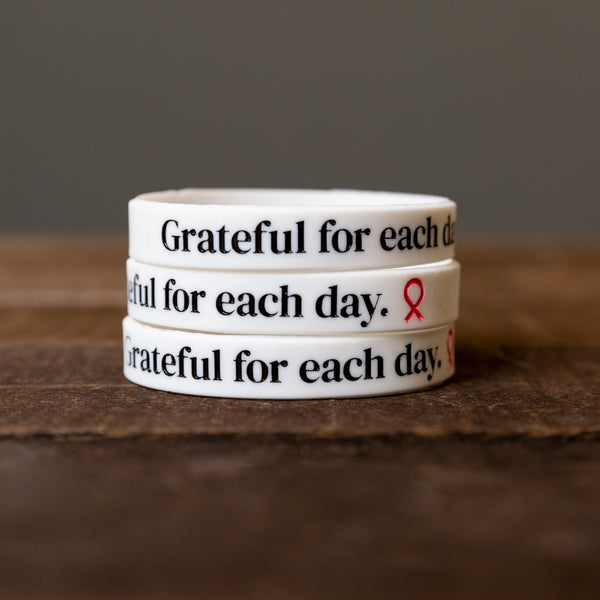 Grateful For Each Day Silicone Bracelet