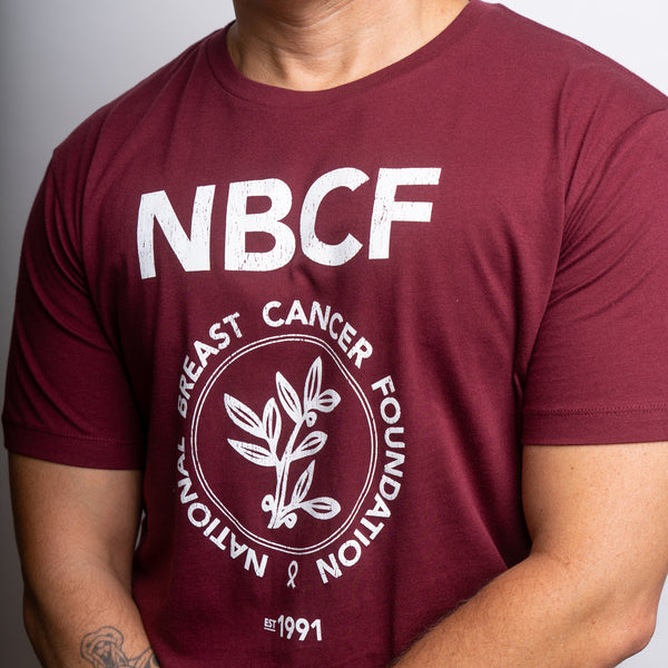 NBCF Crew Neck T-Shirt - Burgundy