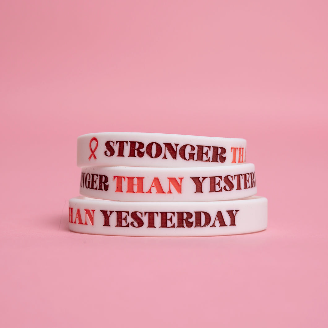 Stronger Than Yesterday Silicone Bracelet