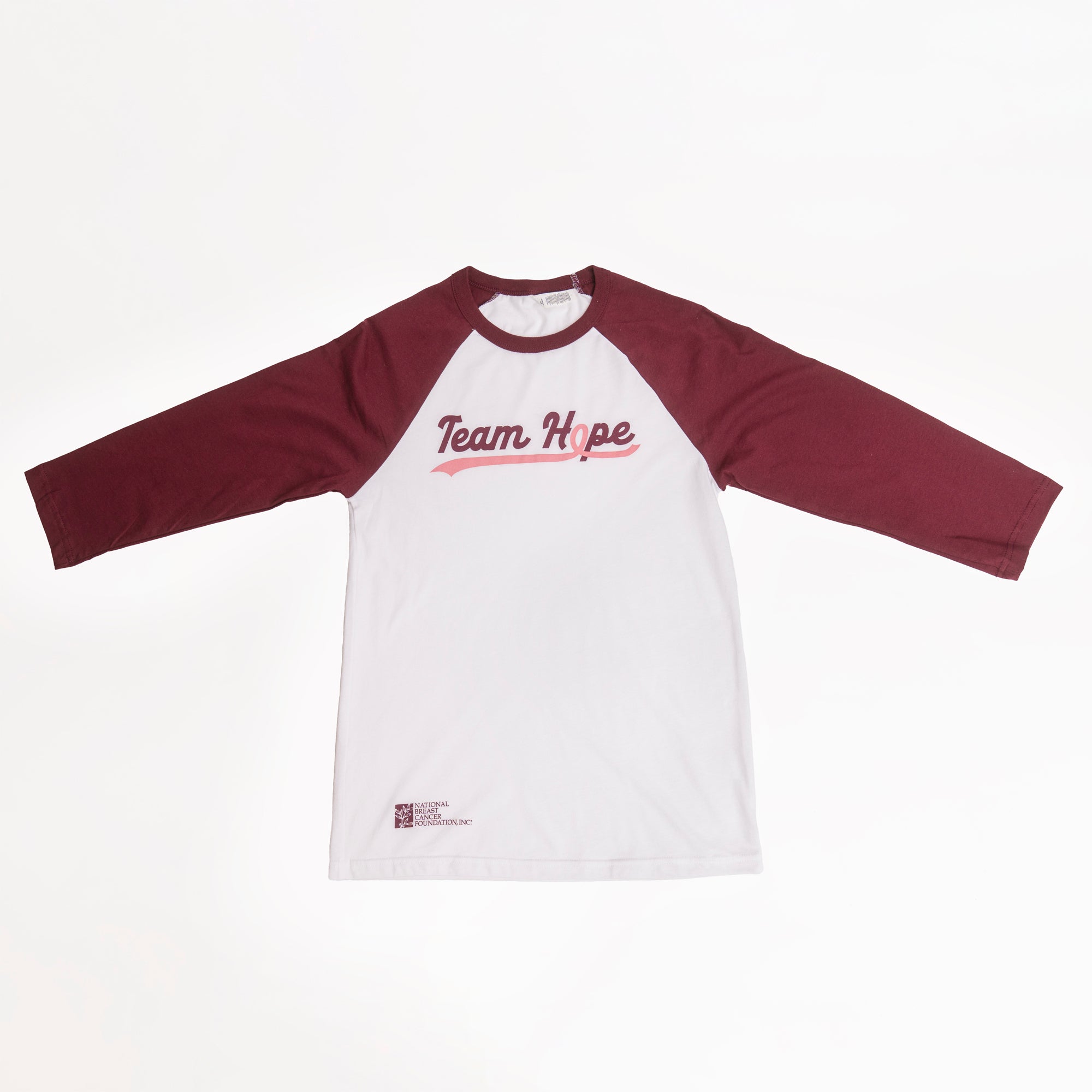 Team HOPE Raglan Baseball T-Shirt - White - Swing Font - NBCF