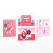 Load image into Gallery viewer, Breast Cancer Assorted Greeting Card Set of 4