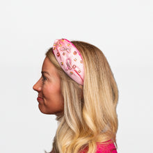 Load image into Gallery viewer, Breast Cancer Awareness Pink Ribbon Embellished Knot Headband - NBCF