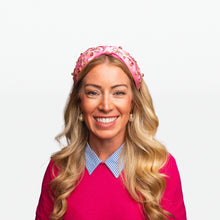 Load image into Gallery viewer, Breast Cancer Awareness Pink Ribbon Embellished Knot Headband - NBCF