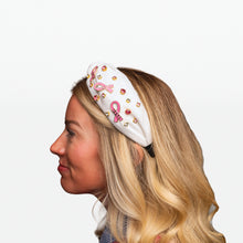 Load image into Gallery viewer, Breast Cancer Awareness Pink Ribbon Embellished Knot Headband - NBCF