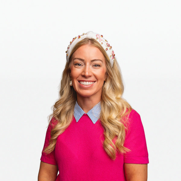 Breast Cancer Awareness Pink Ribbon Embellished Knot Headband - NBCF