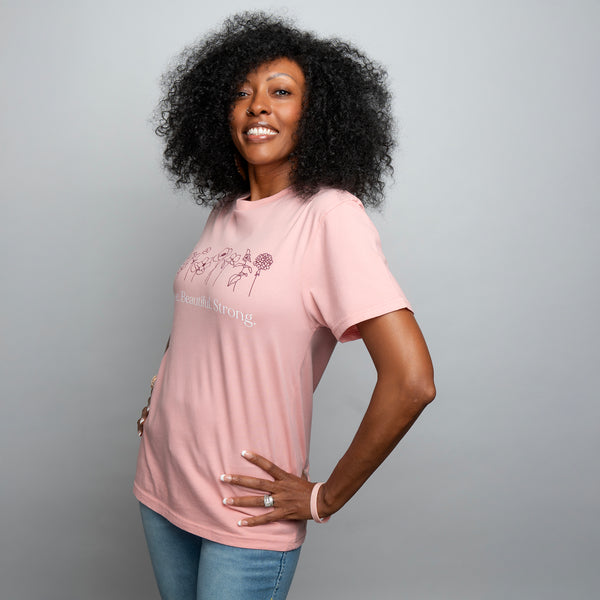 Brave Beautiful Strong T-Shirt - Pink - NBCF