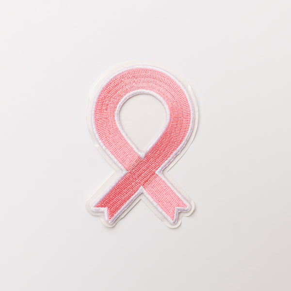 Pink Ribbon Embroidered Patch