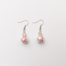 Load image into Gallery viewer, Hand Painted Pink Ribbon Earrings