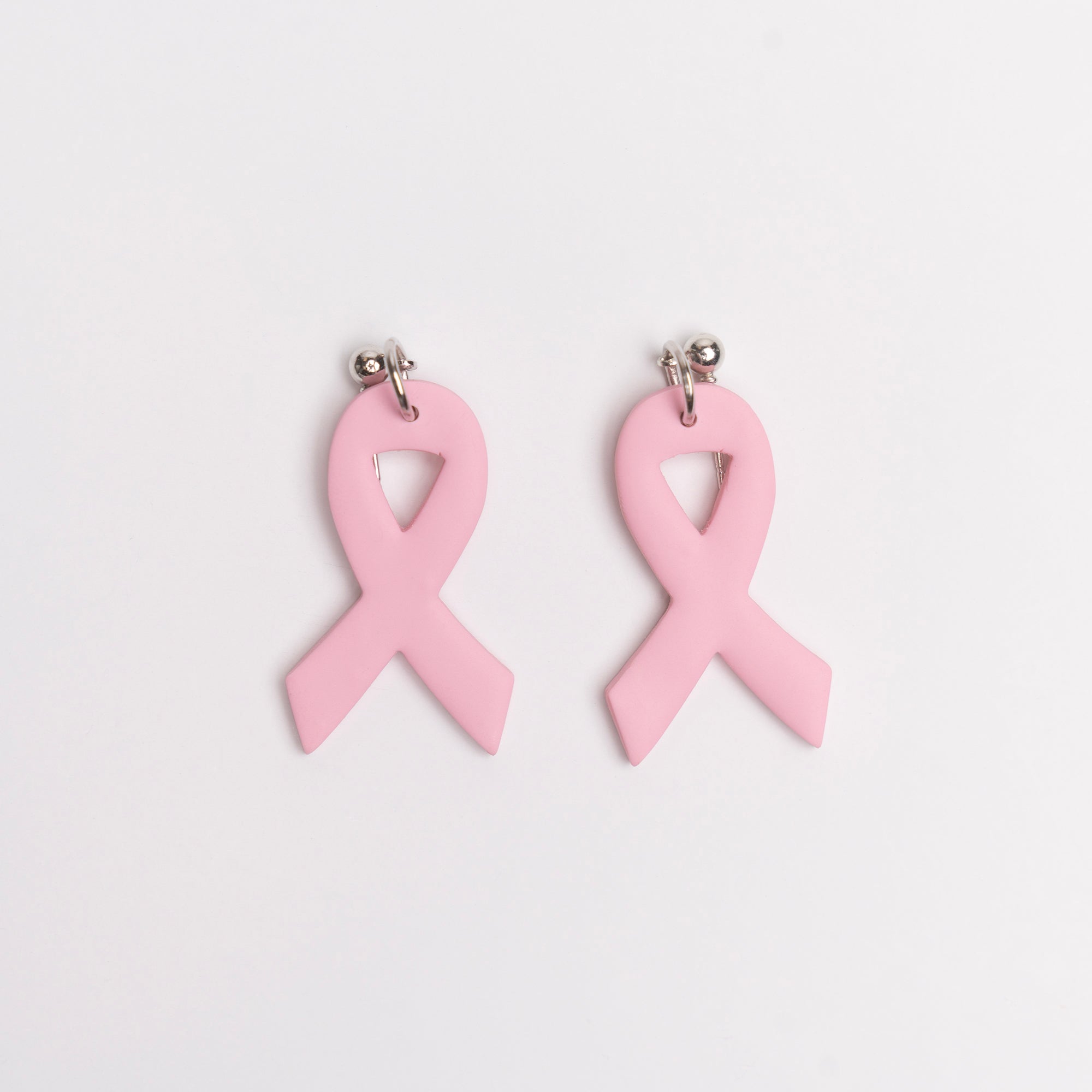 Pink Ribbon Dangle Earrings