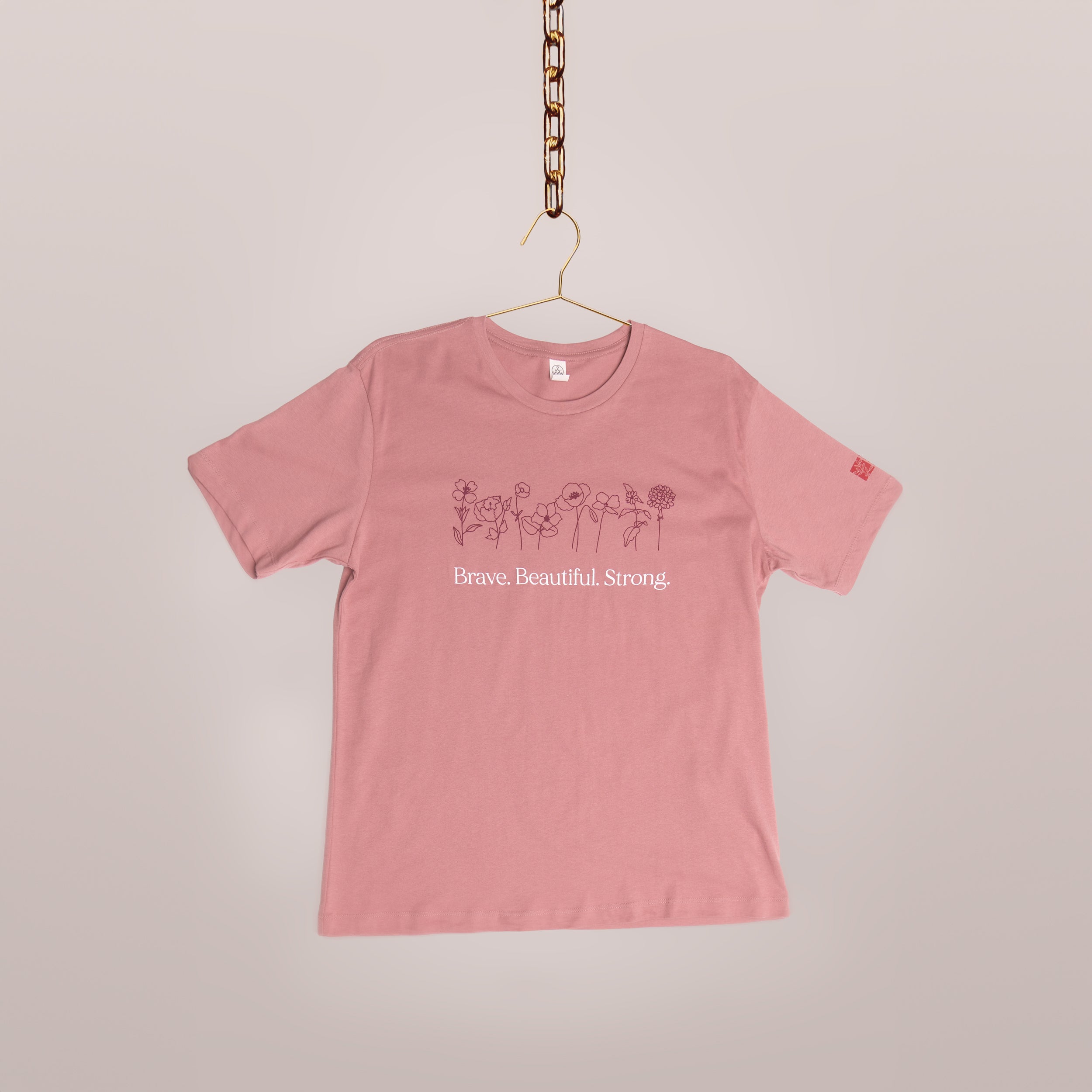 Brave Beautiful Strong T-Shirt - Pink - NBCF