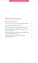 Load image into Gallery viewer, Dense Breast Guide - 10 Count - Educational Material