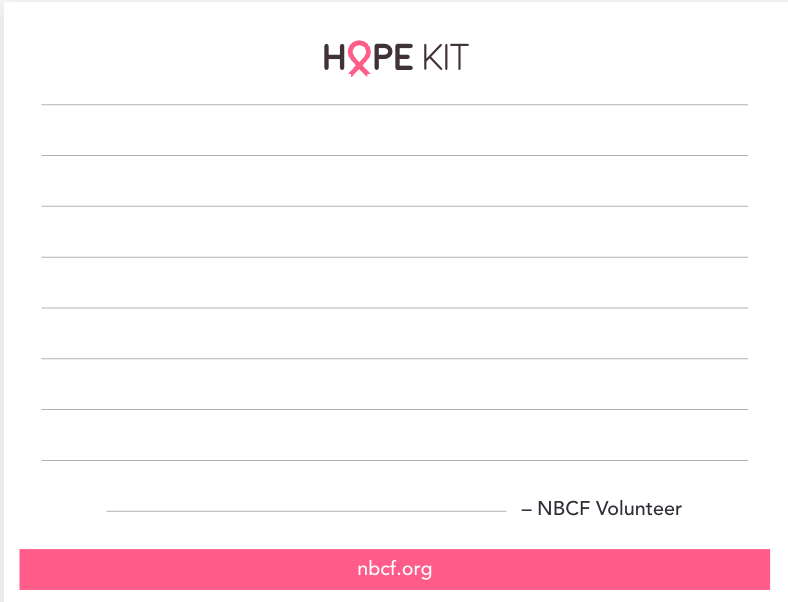 Encouragement Cards for HOPE Kits – NBCF Shop