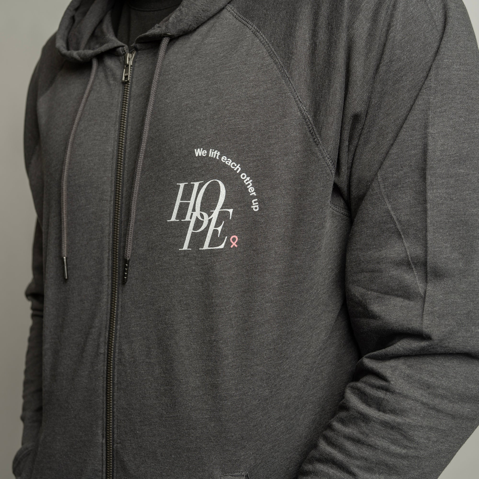 HOPE Zip-Up Hoodie - Men's - Gray - NBCF