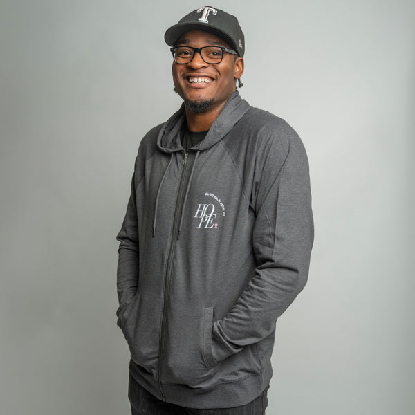 HOPE Zip-Up Hoodie - Men's - Gray - NBCF