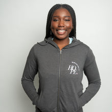 Load image into Gallery viewer, HOPE Zip-Up Hoodie - Women's - Gray - NBCF
