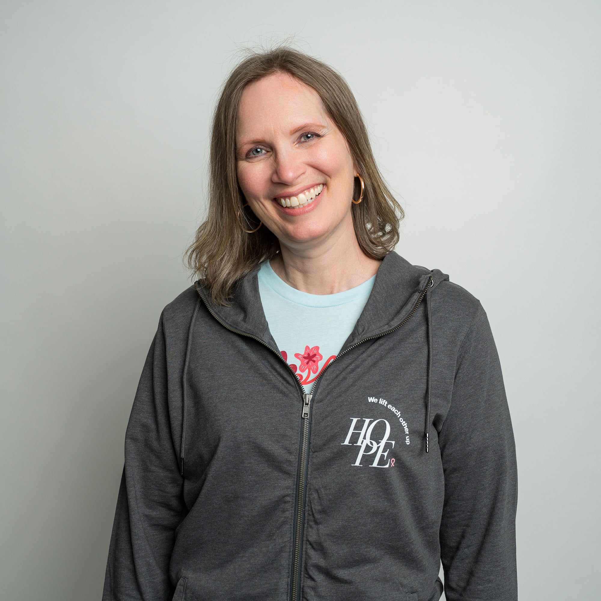 HOPE Zip-Up Hoodie - Women's - Gray - NBCF – NBCF Shop