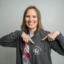 Load image into Gallery viewer, HOPE Zip-Up Hoodie - Women's - Gray - NBCF