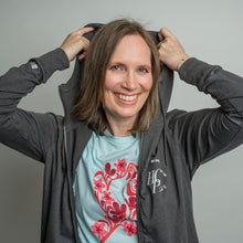 Load image into Gallery viewer, HOPE Zip-Up Hoodie - Women's - Gray - NBCF