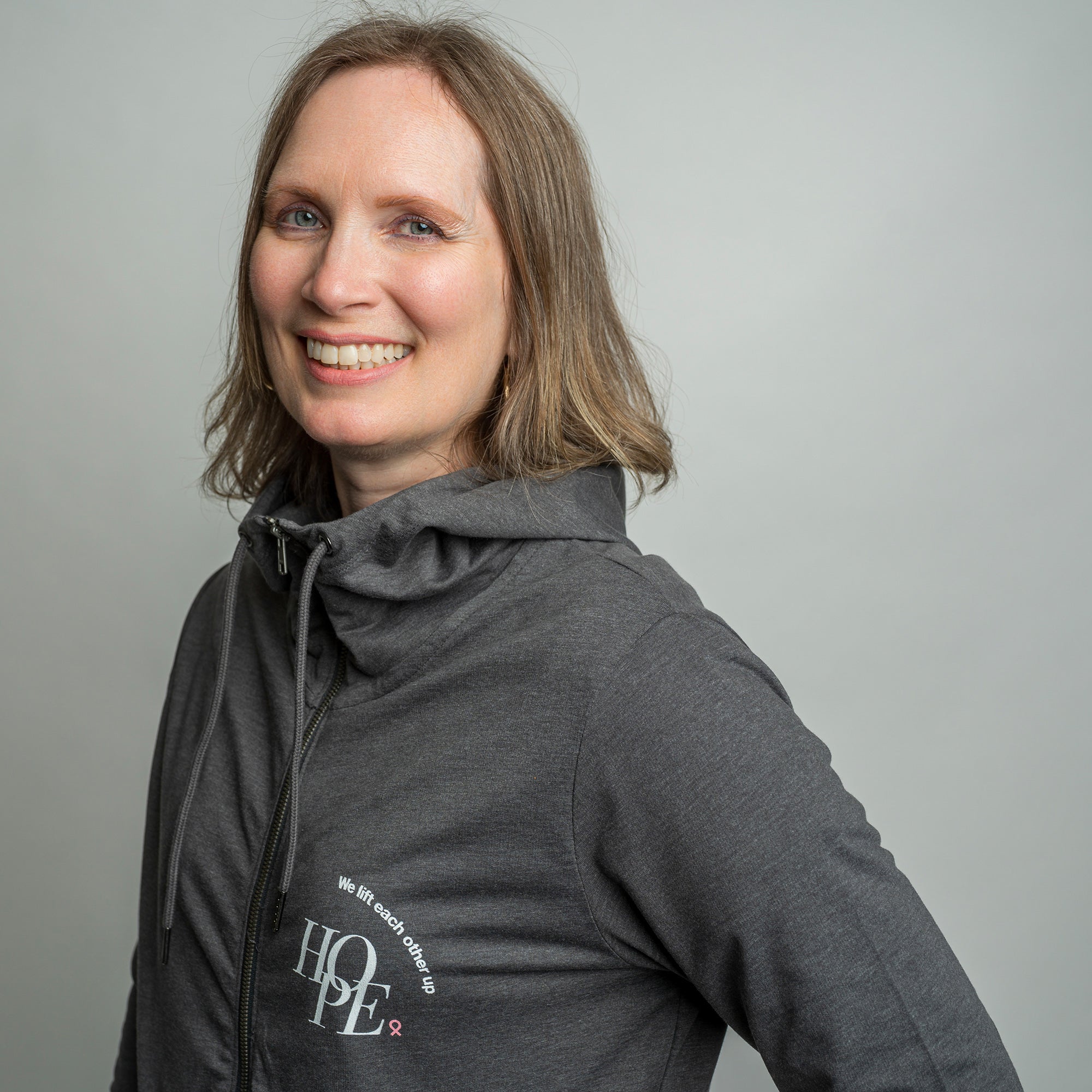 HOPE Zip-Up Hoodie - Women's - Gray - NBCF