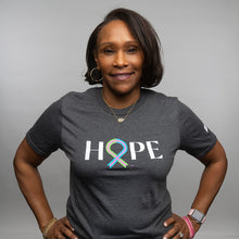 Load image into Gallery viewer, Breast Cancer HOPE Ribbon T-Shirt - White - NBCF