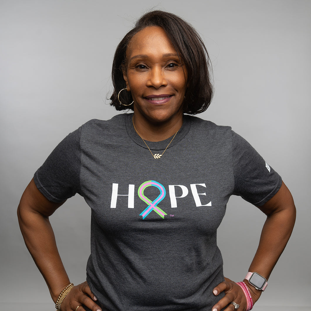 Breast Cancer HOPE Ribbon T-Shirt - White - NBCF