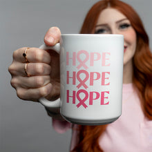 Load image into Gallery viewer, Pink Ribbon HOPE Coffee Mug - White - NBCF