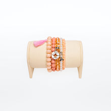 Load image into Gallery viewer, Breast Cancer Awareness Beaded Bracelet Stack - NBCF
