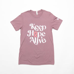 Keep HOPE Alive Breast Cancer T-Shirt - Pink - NBCF