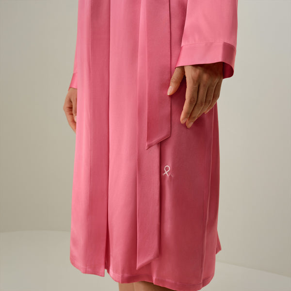 Hope's Embrace Silk Robe - Pink  - NBCF