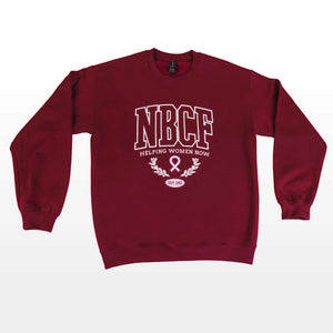NBCF Collegiate Inspired Sweatshirt - Burgundy - NBCF
