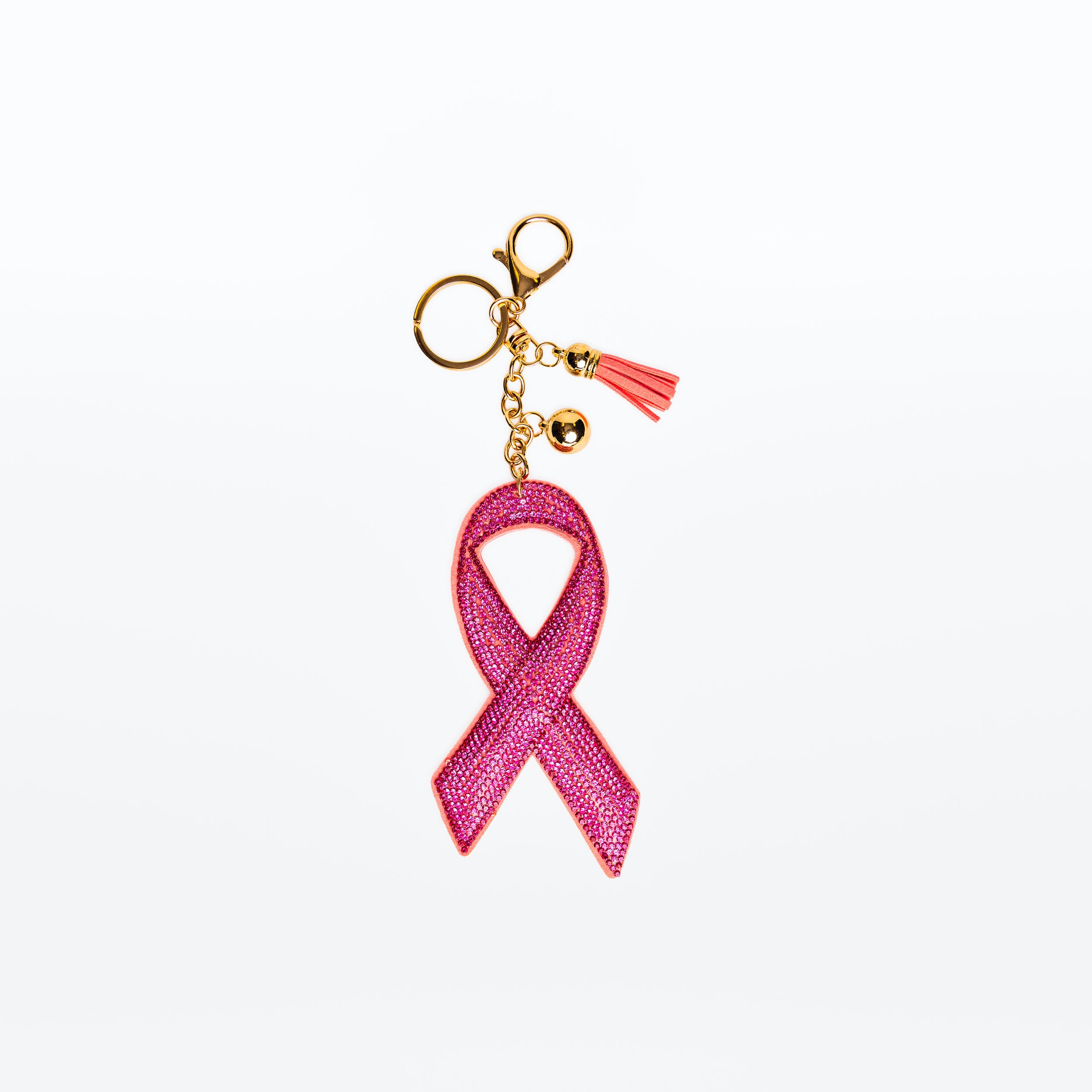 Breast Cancer Awareness Pink Ribbon Bling Key Chain - NBCF