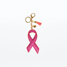 Load image into Gallery viewer, Breast Cancer Awareness Pink Ribbon Bling Key Chain - NBCF