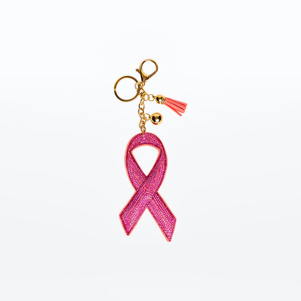 Breast Cancer Awareness Pink Ribbon Bling Key Chain - NBCF