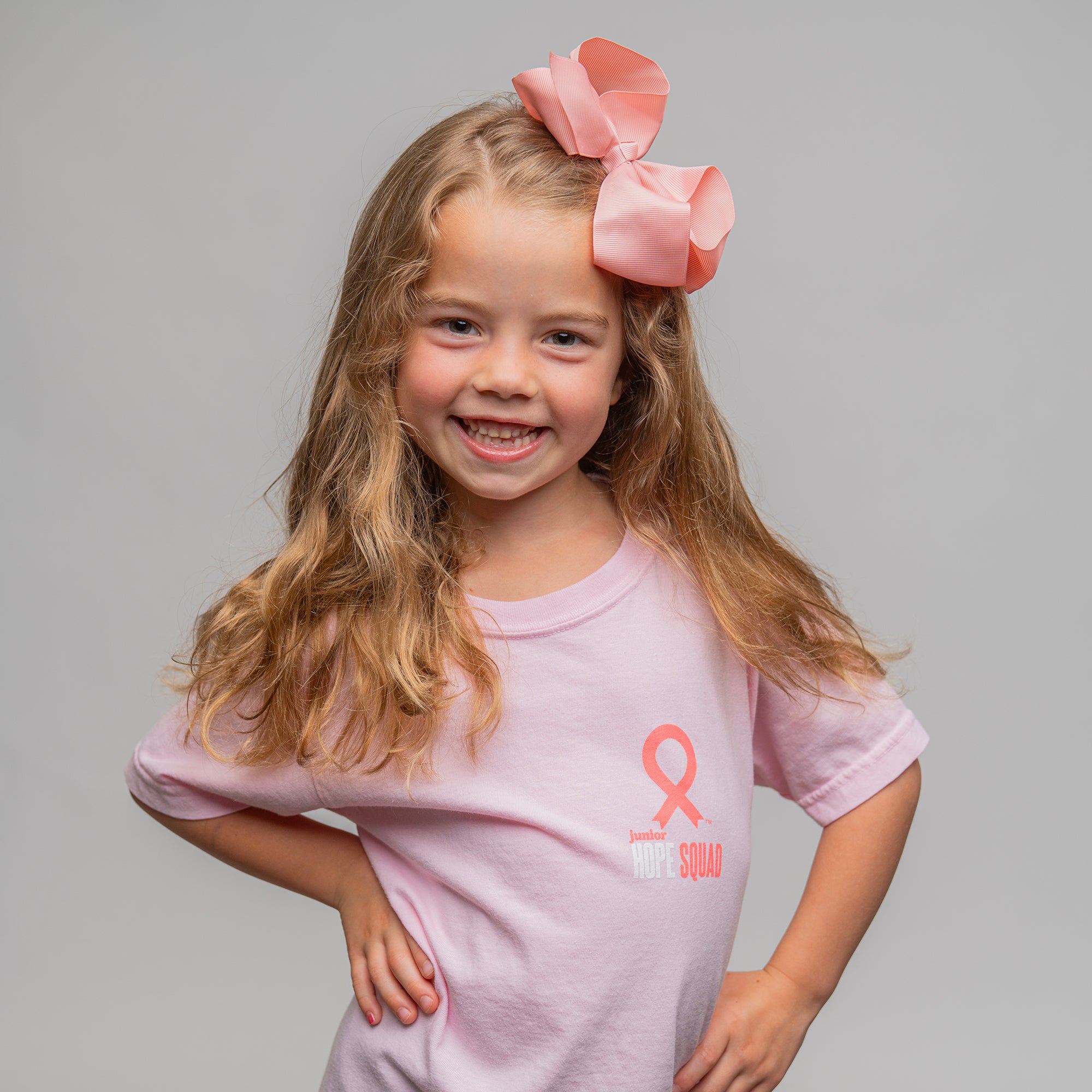 Junior HOPE Squad Breast Cancer Support Youth T-Shirt - Pink - NBCF