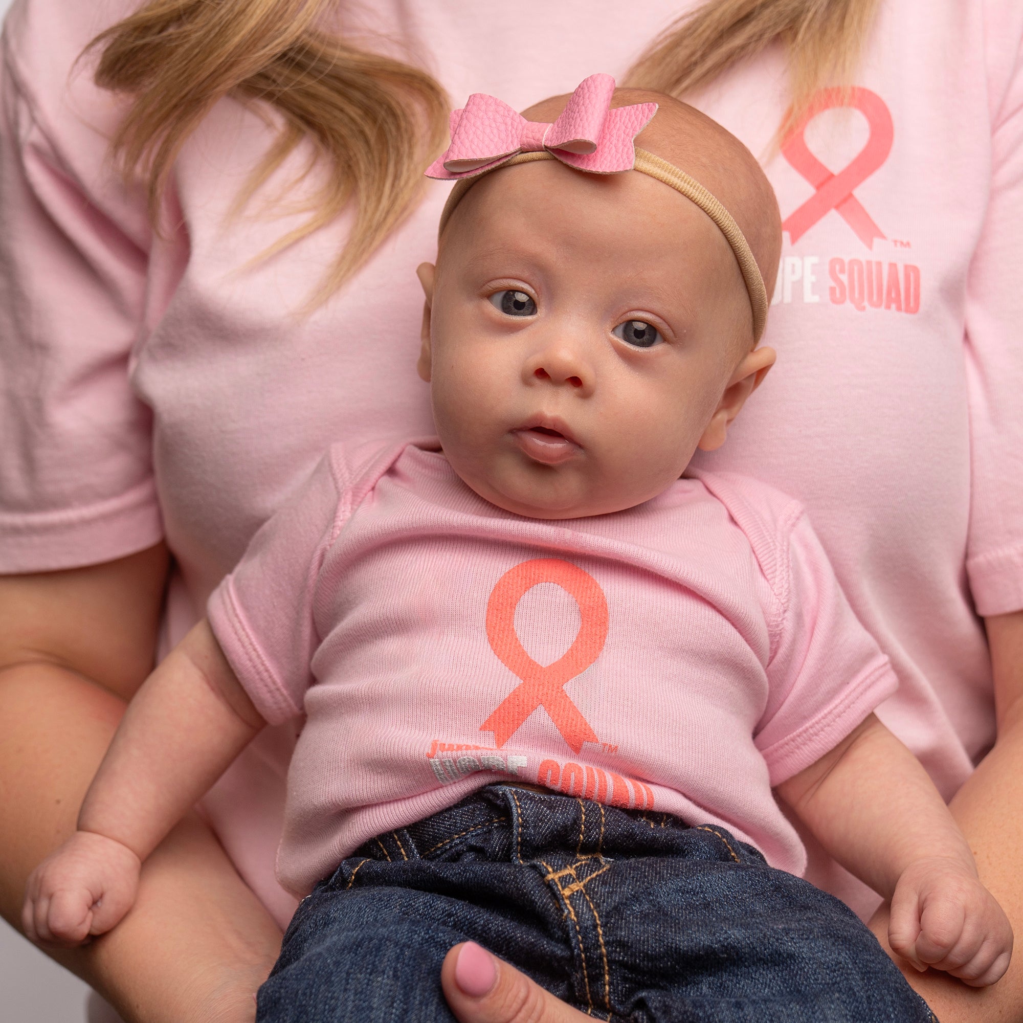 Junior HOPE Squad Breast Cancer Support Infant Onesie - Pink - NBCF