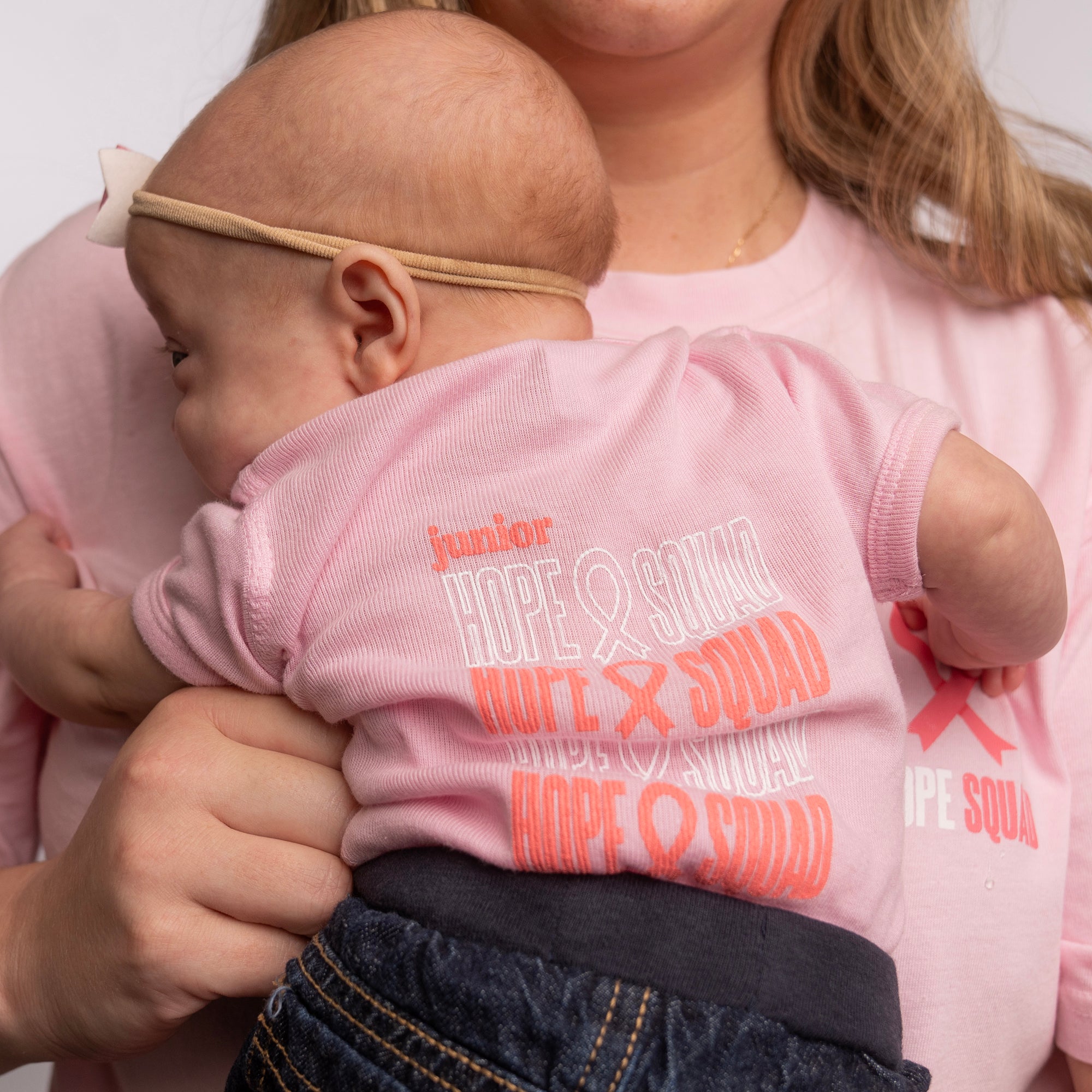 Junior HOPE Squad Breast Cancer Support Infant Onesie - Pink - NBCF