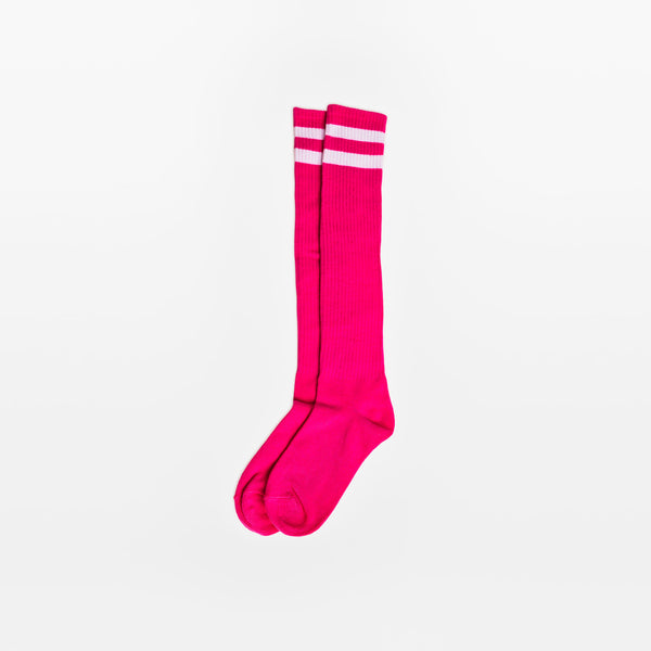 Pink Stripe Knee High Socks - Pink - NBCF