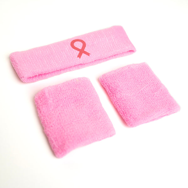 Breast Cancer Awareness Headband & Wristband Set - NBCF