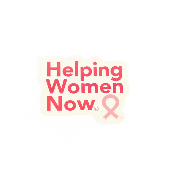 Helping Women Now Breast Cancer Support Sticker - Pink Ribbon - NBCF
