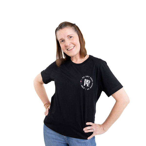 HOPE Inspirational Breast Cancer Shirt - Black - NBCF