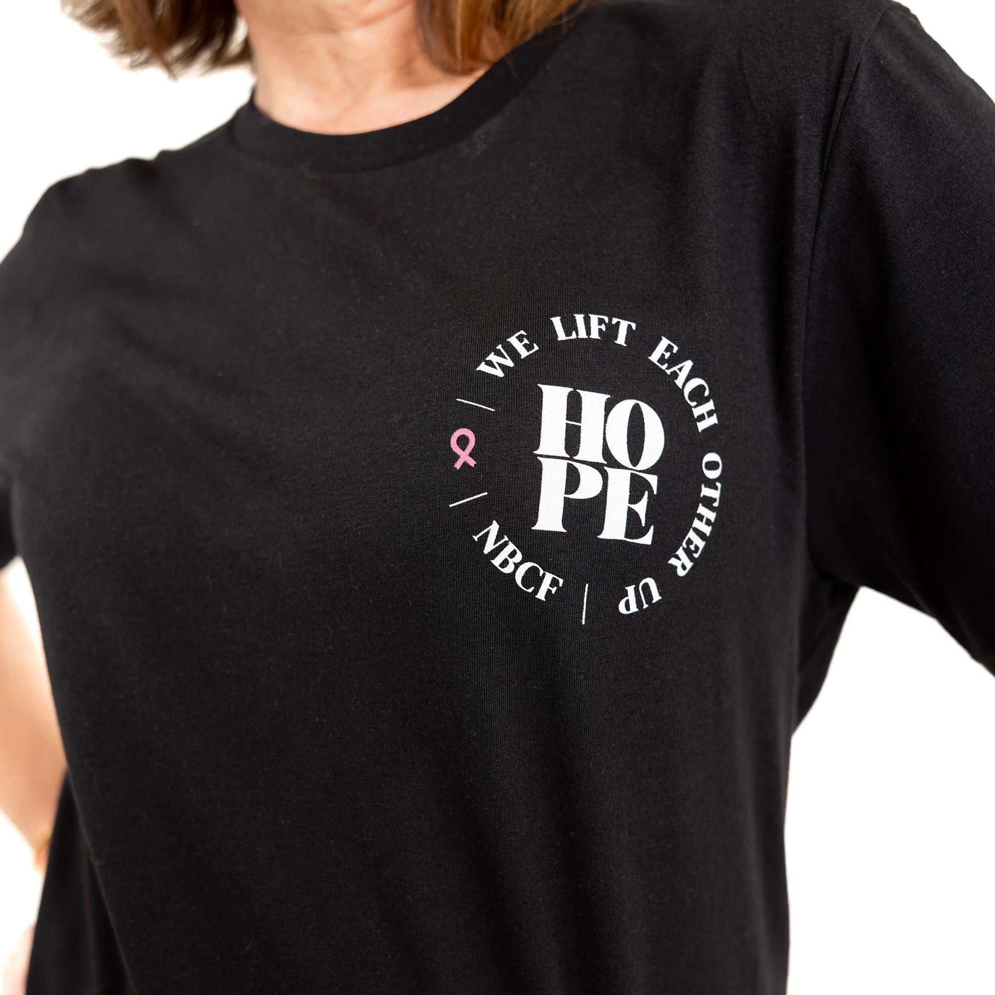 HOPE Inspirational Breast Cancer Shirt - Black - NBCF