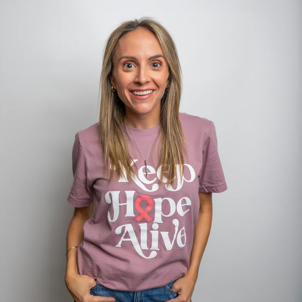 Keep HOPE Alive Breast Cancer T-Shirt - Pink - NBCF