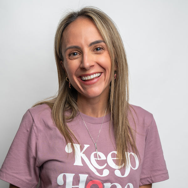 HOPE Pink Ribbon Engraved Bar Necklace - NBCF