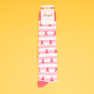 Breast Cancer Awareness Pink Ribbon Knee High Socks - Pink - NBCF