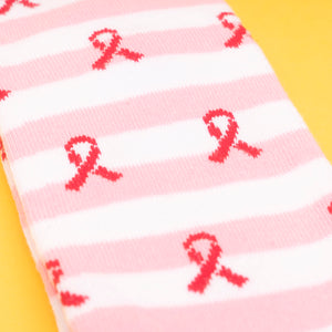 Breast Cancer Awareness Pink Ribbon Knee High Socks - Pink - NBCF