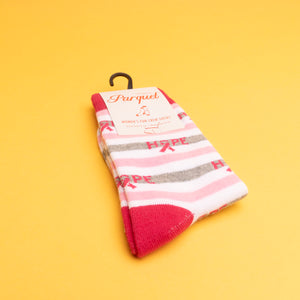 Pink Ribbon HOPE Breast Cancer Awareness Socks - Pink - NBCF